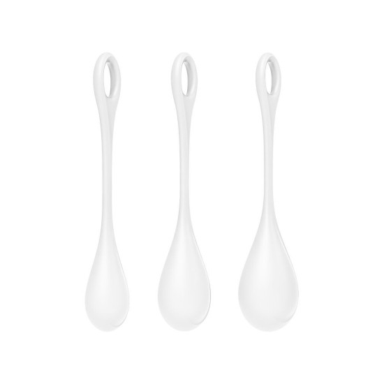 Набор йони бусин, белый, диаметр 2-2,5-3 см, вес 22-46-74 г Satisfyer Yoni Power 1 White