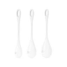 Набір йоні намистин, білий, діаметр 2-2,5-3 см, вага 22-46-74 г Satisfyer Yoni Power 1 White