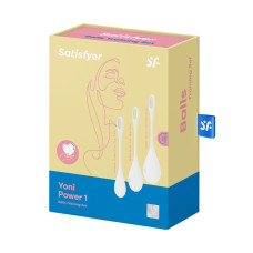 Набір йоні намистин, білий, діаметр 2-2,5-3 см, вага 22-46-74 г Satisfyer Yoni Power 1 White
