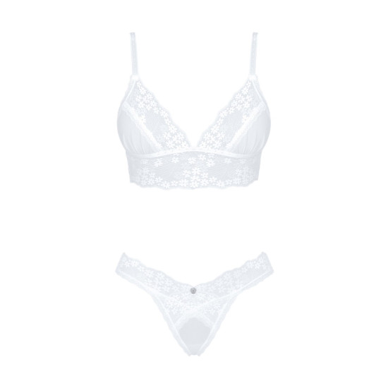 Эротический комплект (бюстгальтер и танга), черный Obsessive Heavenly 2-Pcs Set Black, XL/2XL