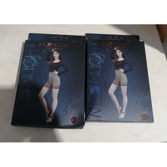 Moonlight Model 13 Black, XS-L - чорна еротична сукня з довгим рукавом (пом'ята упаковка!!!)