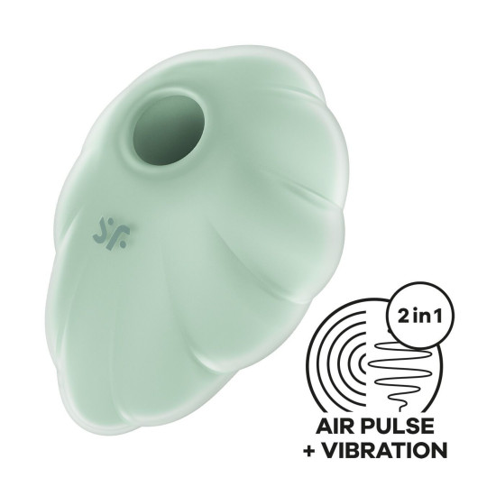 Вакуумный стимулятор с вибрацией, мятный Satisfyer Cloud Dancer Mint