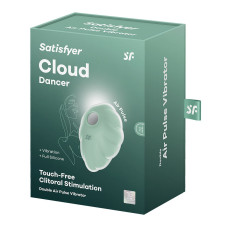 Вакуумний стимулятор з вібрацією, м'ятний Satisfyer Cloud Dancer Mint