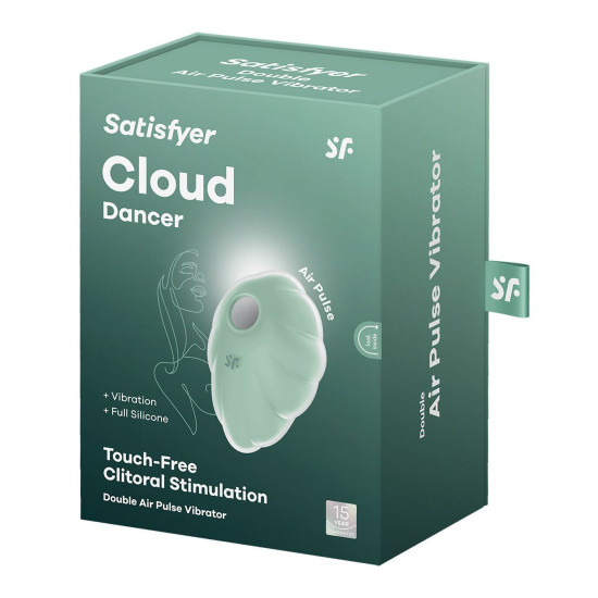 Вакуумный стимулятор с вибрацией, мятный Satisfyer Cloud Dancer Mint