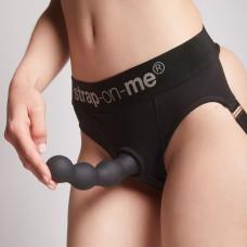 Насадка для страпона з кулями, чорна Strap-On-Me Dildo Plug Balls Black, XXL