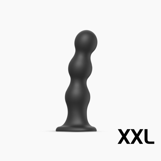 Насадка для страпона з кулями, чорна Strap-On-Me Dildo Plug Balls Black, XXL