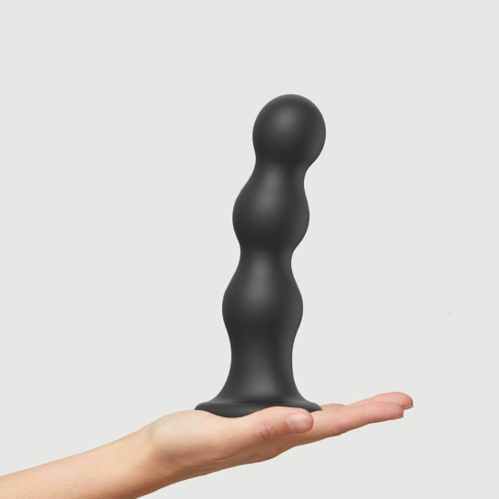 Насадка для страпона з кулями, чорна Strap-On-Me Dildo Plug Balls Black, XXL