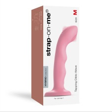 Насадка для страпона з подвійною точковою пульсацією, рожева Strap-On-Me Tapping Dildo Wave Coral Pink