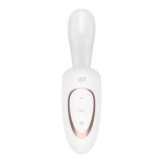 Вагінально-кліторальний вібратор, 2 мотори, білий Satisfyer G for Goddess 1 White