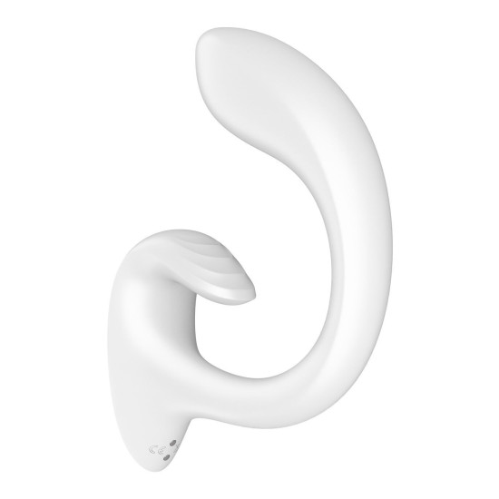Вагінально-кліторальний вібратор, 2 мотори, білий Satisfyer G for Goddess 1 White