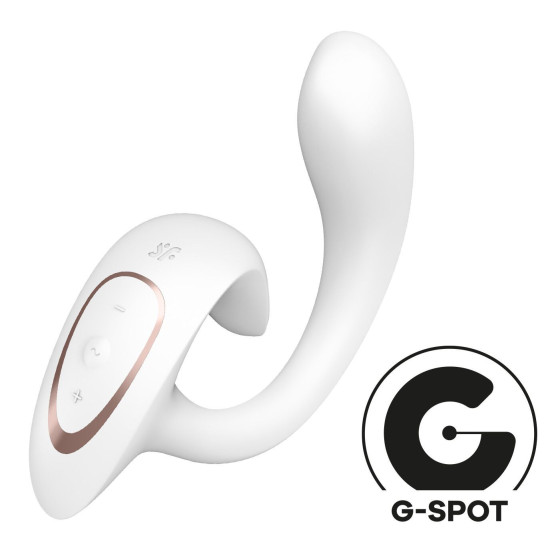 Вагінально-кліторальний вібратор, 2 мотори, білий Satisfyer G for Goddess 1 White