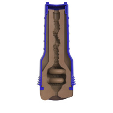Мастурбатор-попка с плавающими кольцами Turbo Tech, тёмный Fleshlight Boost Blast Female Medium Dark Flesh