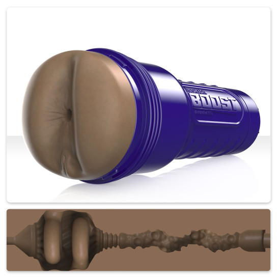 Мастурбатор-попка з плаваючими кільцями Turbo Tech, темний Fleshlight Boost Blast Female Medium Dark Flesh