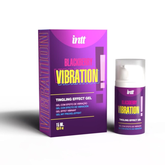 Жидкий вибратор со вкусом ежевики Intt Vibration Blackberry, 15 ml