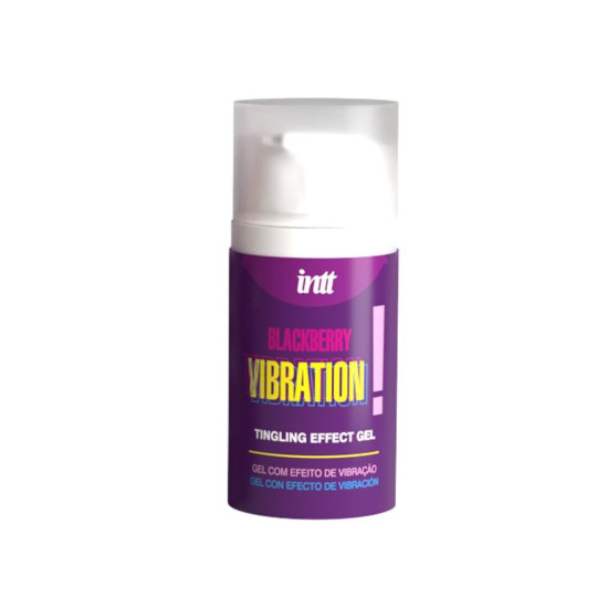 Жидкий вибратор со вкусом ежевики Intt Vibration Blackberry, 15 ml