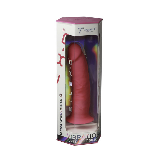 Вибрирующий фаллоимитатор, диаметр 4,4 см, розовый SilexD Henry Vibro Pink Model 2, 7 inch