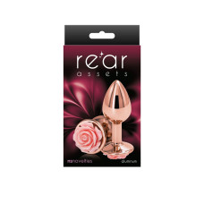Анальна пробка, рожева, рожева основа NS Novelties Rear Assets - Rose - Pink, S