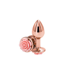 Анальна пробка, рожева, рожева основа NS Novelties Rear Assets - Rose - Pink, S