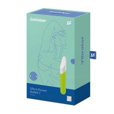 Мінівібратор з гнучким язичком, зелений Satisfyer Ultra Power Bullet 7 Green