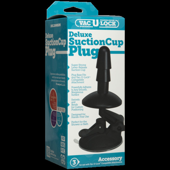 Кріплення для душу з присоскою м'ята упаковка Doc Johnson Vac-U-Lock Deluxe Suction Cup Plug