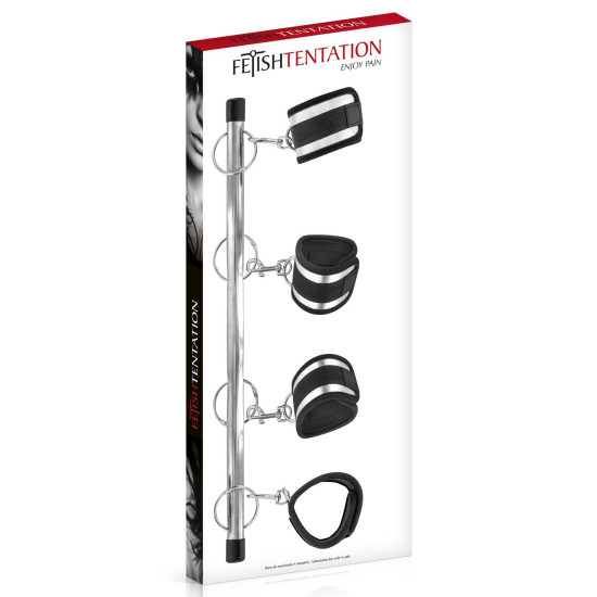 Фіксатор для рук і ніг Fetish Tentation Submission Bar with 4 Cuffs