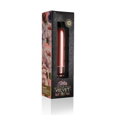 Вібропуля матова з оксамитовим покриттям Rocks Off RO-90mm Touch of Velvet Peach Blossom