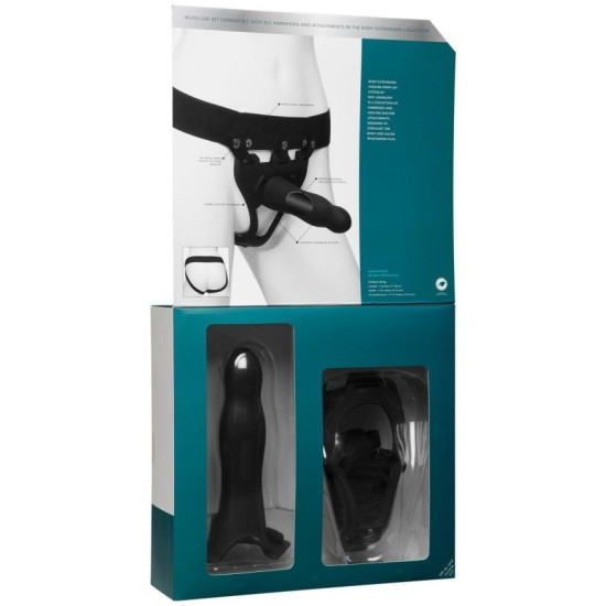 Страпон унісекс з порожнистою насадкою Doc Johnson Body Extensions Be Daring