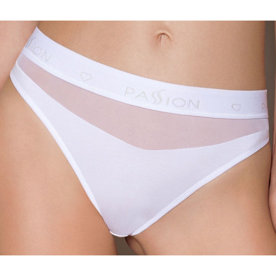 Трусики з прозорою вставкою, білі Passion PS006 Panties White, L