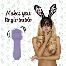 Мини-вибратор с двумя насадками, фиолетовый FeelzToys Mister Bunny Purple
