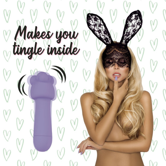 Мини-вибратор с двумя насадками, фиолетовый FeelzToys Mister Bunny Purple