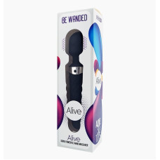Мини-вибромассажер в форме микрофона, черный Alive Be Wanded Black