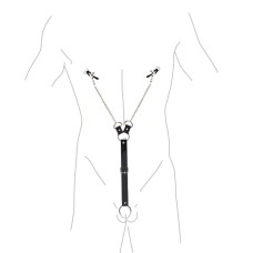 Затискачі для сосків із фіксацією на мошонці, чоловічі Nipple Clamps for Men
