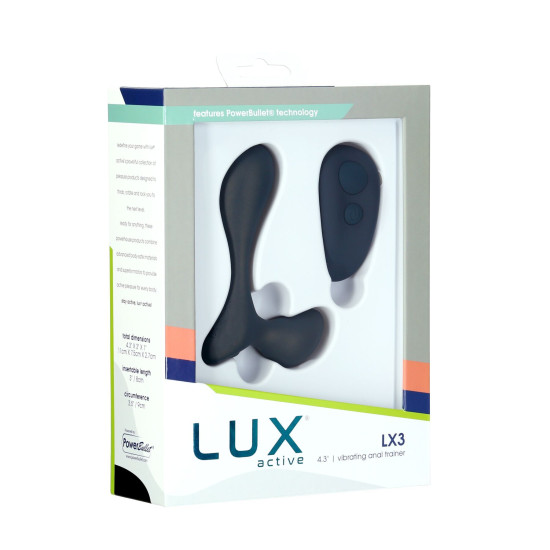 Вибромассажер простаты и промежности с дистанционным управлением Lux Active LX3 Vibrating Anal Trainer