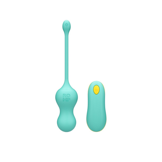 Віброяйце для точки G з пультом управління, водонепроникне Romp Cello Light Teal