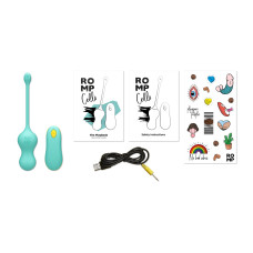 Віброяйце для точки G з пультом управління, водонепроникне Romp Cello Light Teal