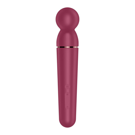 Мощный беспроводной вибромассажер, бордово-золотой Satisfyer Planet Wand-er Berry/Rosegold