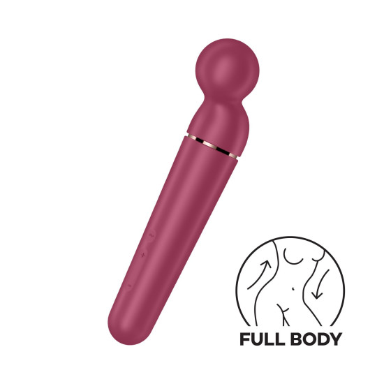 Мощный беспроводной вибромассажер, бордово-золотой Satisfyer Planet Wand-er Berry/Rosegold