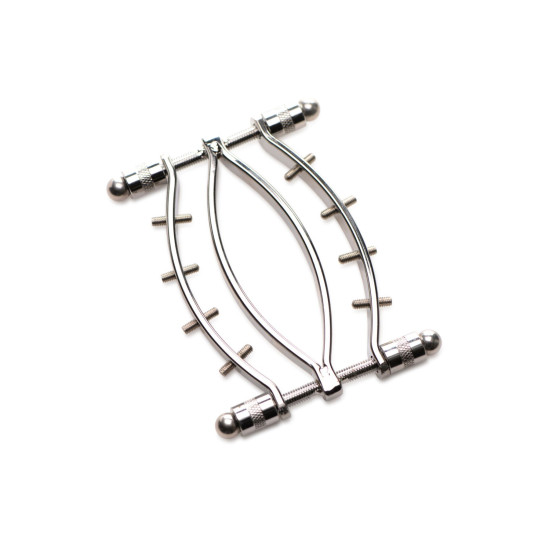 Зажим для половых губ с регулируемым давлением, Master Series Spread'Em Poker Vagina Clamp with Adjustable Pressure Screws