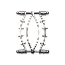 Затискач для статевих губ із регульованим тиском, Master Series Spread'Em Poker Vagina Clamp with Adjustable Pressure Screws