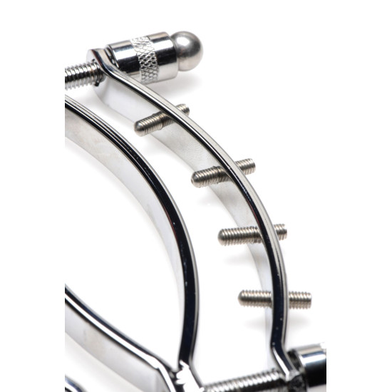 Зажим для половых губ с регулируемым давлением, Master Series Spread'Em Poker Vagina Clamp with Adjustable Pressure Screws