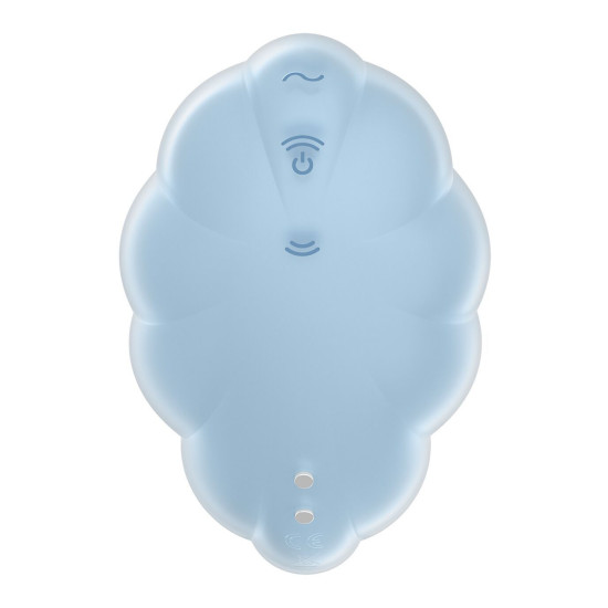 Вакуумний стимулятор з вібрацією, блакитний Satisfyer Cloud Dancer Blue