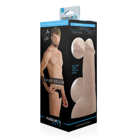 Фаллоимитатор по слепку пениса порноактёра, длина 19 см, диаметр 4,8 см - Colby Keller Fleshjack Boys Colby Keller Dildo