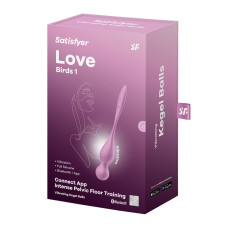 Вагінальні смарт-кульки з вібрацією, 78 г, рожеві Satisfyer Love Birds 1 Connect App Pink