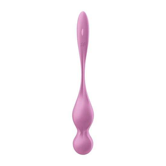 Вагинальные смарт-шарики с вибрацией, 78 г, розовые Satisfyer Love Birds 1 Connect App Pink