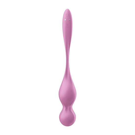 Вагинальные смарт-шарики с вибрацией, 78 г, розовые Satisfyer Love Birds 1 Connect App Pink