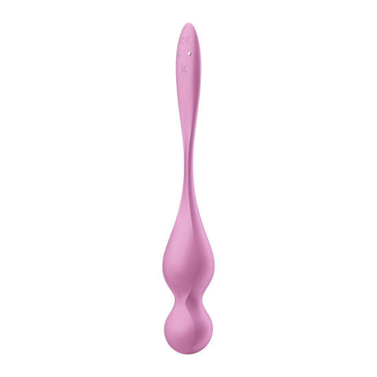 Вагинальные смарт-шарики с вибрацией, 78 г, розовые Satisfyer Love Birds 1 Connect App Pink