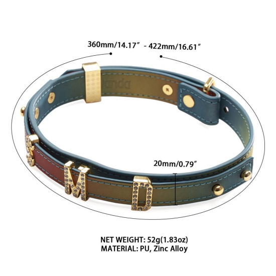 Нашийник DIY з буквами, різнокольоровий Lockink Multi-Color DIY Alphabet Collar