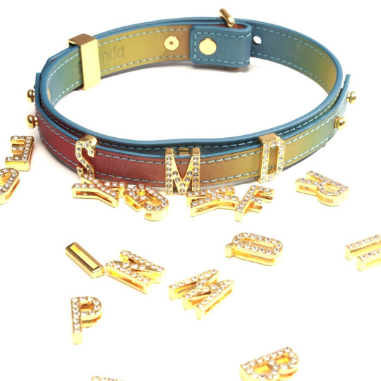 Нашийник DIY з буквами, різнокольоровий Lockink Multi-Color DIY Alphabet Collar