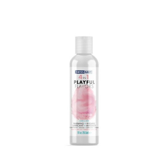 Лубрикант на водной основе со вкусом сахарной ваты Swiss Navy 4 In 1 Cotton Candy, 29.5 ml