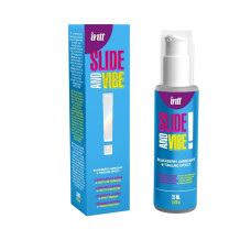 Лубрикант с эффектом вибрации на водной основе со вкусом ежевики Intt Slide And Vibe, 35 ml